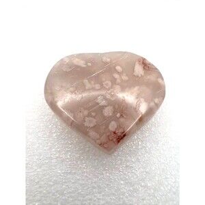 Flower Agate Heart Carving